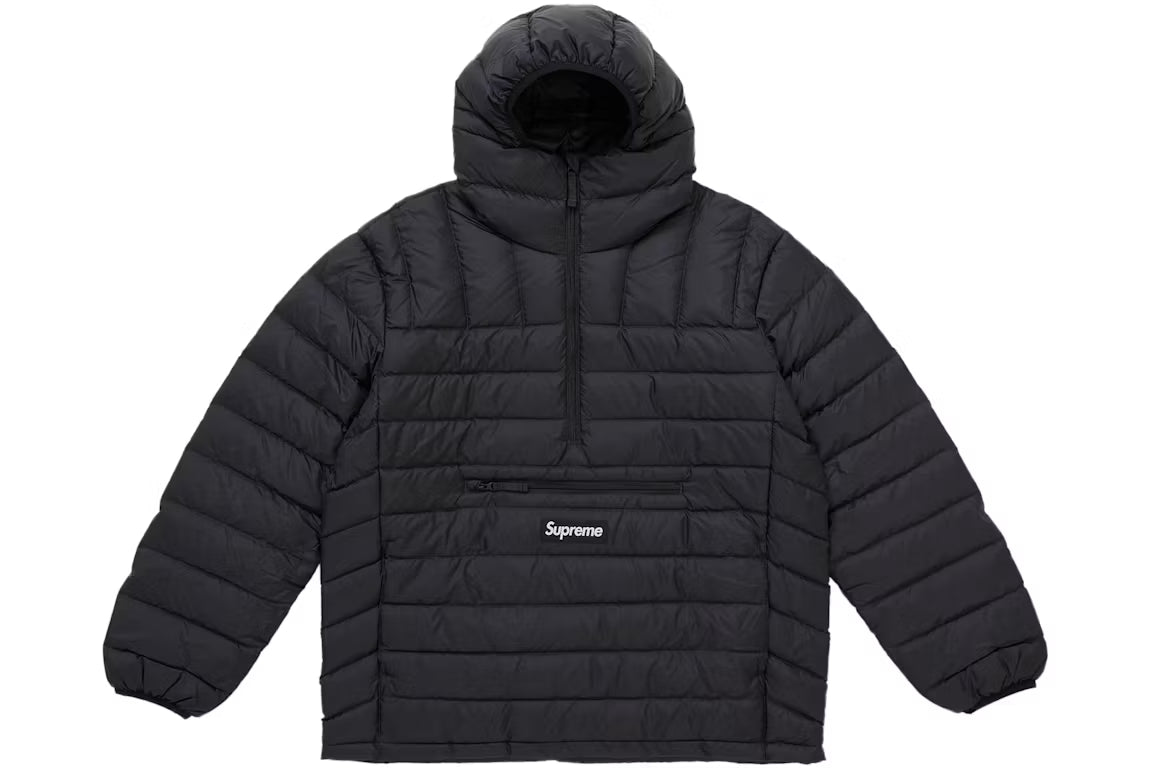 シュプリーム マイクロ ダウン ハーフジップ フーデッド プルオーバー(FW25)ブラック
