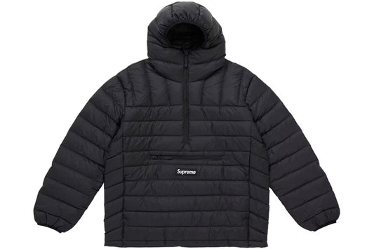 シュプリーム マイクロ ダウン ハーフジップ フーデッド プルオーバー（FW25）ブラック